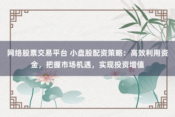 网络股票交易平台 小盘股配资策略:高效利用资金,把握市场机遇,实现投资增值