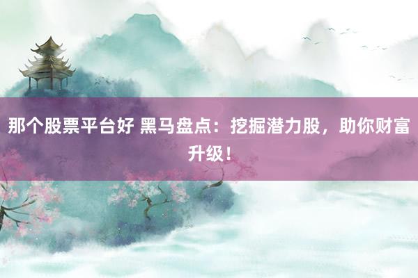 那个股票平台好 黑马盘点:挖掘潜力股,助你财富升级!