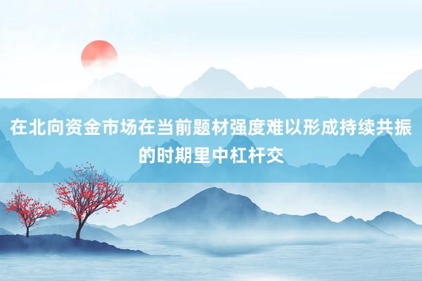在北向资金市场在当前题材强度难以形成持续共振的时期里中杠杆交