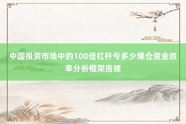 中国投资市场中的100倍杠杆亏多少爆仓资金效率分析框架搭建