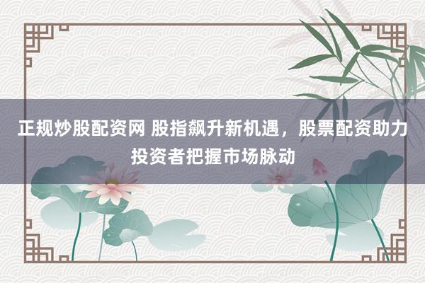 正规炒股配资网 股指飙升新机遇，股票配资助力投资者把握市场脉动