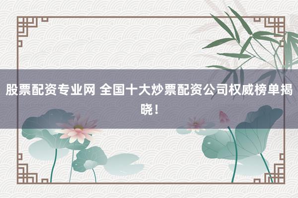 股票配资专业网 全国十大炒票配资公司权威榜单揭晓！